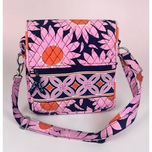 Vera Bradley Loves Me Flap Over Crossbody Shoulder Bag Tote Purse